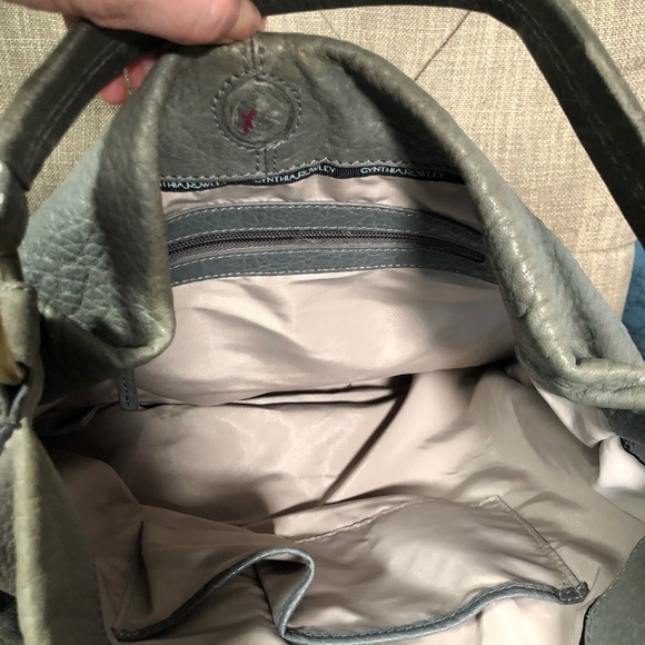 Cynthia Rowley Gray Pebble Leather Hobo Big Bag - Picture 8 of 8